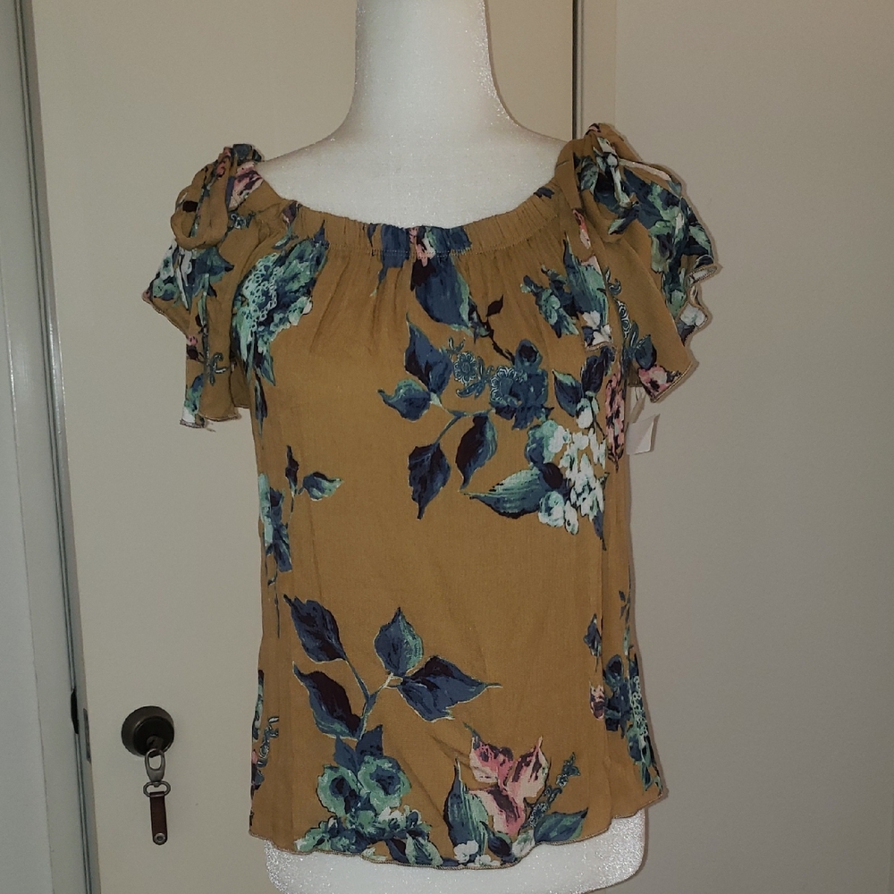 Papermoon Mustard Floral Blouse
